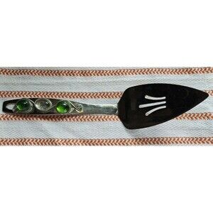 Oneida Pierced Pie Cake Server Stainless Flatware Decorative Wire Stones Unique